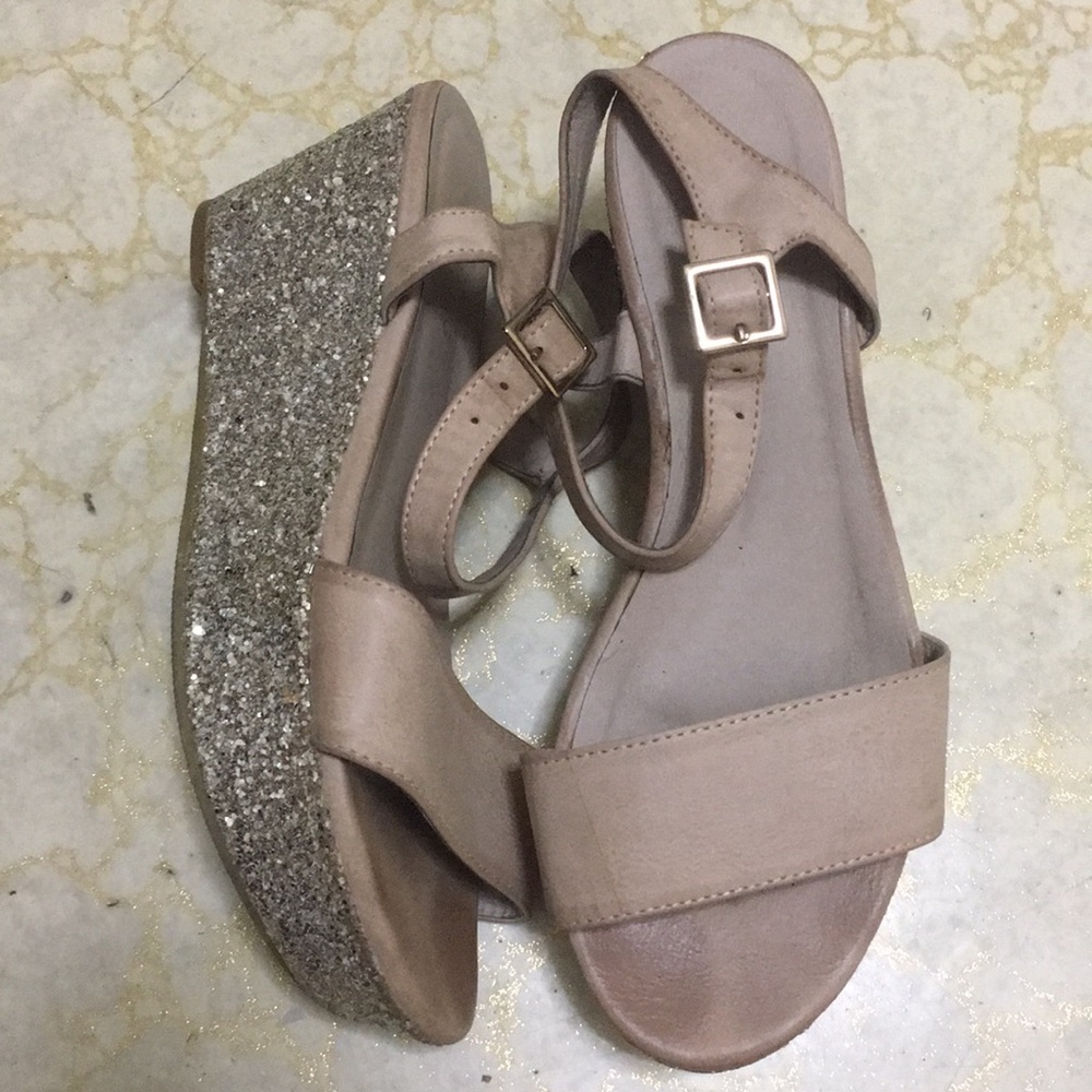Call it spring nude sparkle sandal